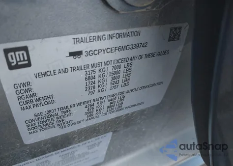 2021 Chevrolet Silverado 1500 4Wd Short Bed Custom Trail Boss from USA, damaged, VIN 3GCPYCEF6MG339742